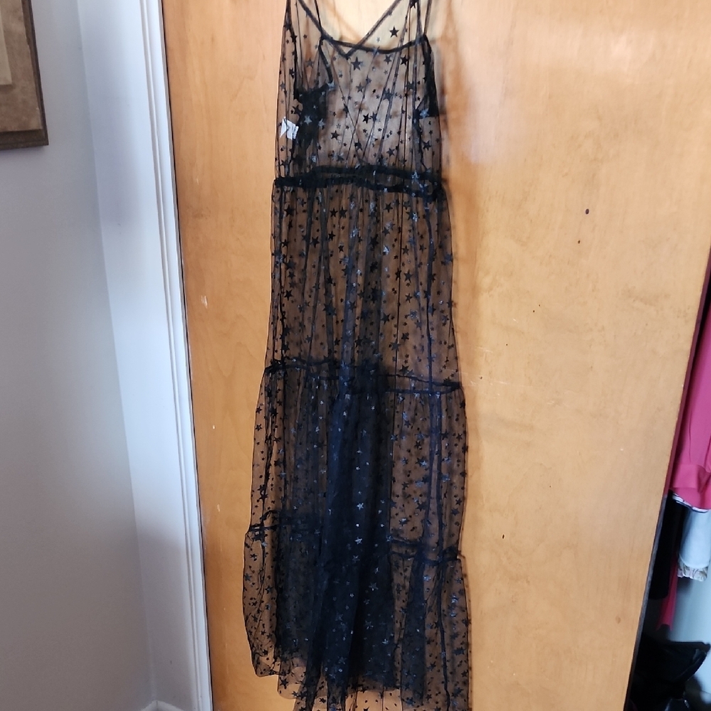 Sheer Black Star Dress